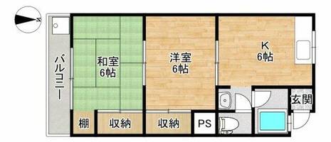 大阪府箕面市牧落3丁目(マンション)の賃貸物件の間取り