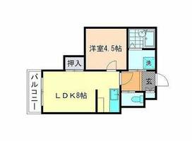 パインヒルズ美野島501の間取り