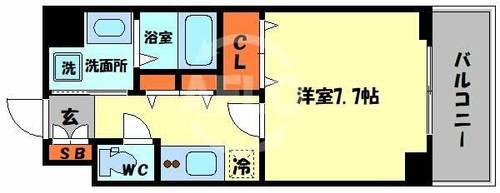 エスリード弁天町南の間取り