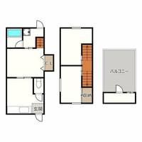 阿倍野区王子町戸建て一棟貸し1の間取り