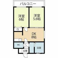 福岡県福岡市中央区黒門(マンション)の賃貸物件の間取り
