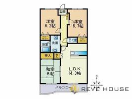 福岡県福岡市中央区小笹1丁目(マンション)の賃貸物件の間取り