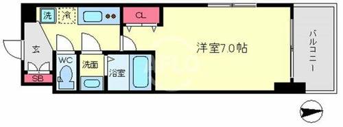 Luxe西長堀の間取り