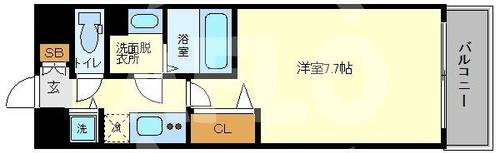 Luxe海老江Ⅱの間取り