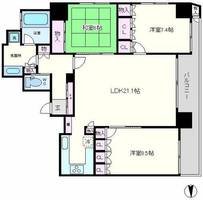 リーガル北心斎橋Ⅱの間取り