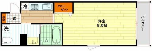メインステージ西天満T’s SQUAREの間取り