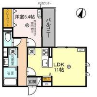兵庫県神戸市灘区岩屋北町2丁目(アパート)の賃貸物件の間取り