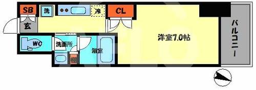 クレストコート靭公園THE CLASSの間取り