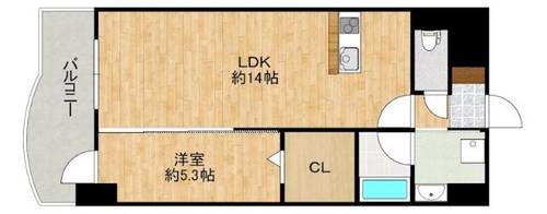 福岡県北九州市戸畑区天神1丁目(マンション)の賃貸物件の間取り