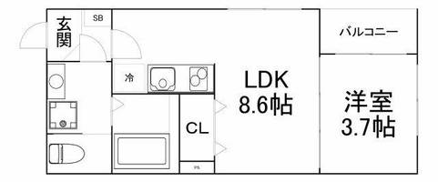 ロイヤルレジデンス鶴橋の間取り