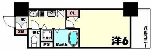 プレサンス三宮ルミネスの間取り