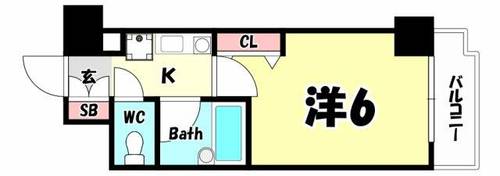 エスリード三宮フラワーロードの間取り