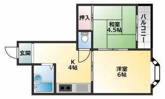 大阪府大阪市平野区長吉川辺1丁目(マンション)の賃貸物件の間取り