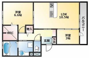 大阪府大阪市平野区喜連2丁目(アパート)の賃貸物件の間取り