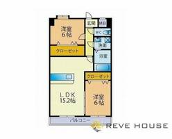 福岡県福岡市東区馬出6丁目(マンション)の賃貸物件の間取り
