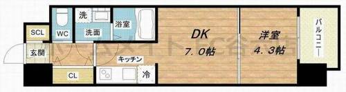 レオンコンフォート九条ガレリアの間取り