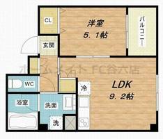 NS上町セブンの間取り
