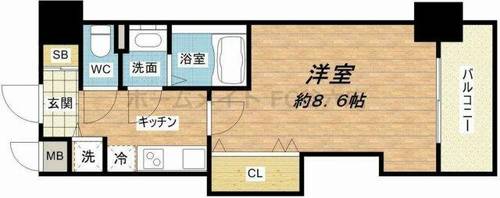 Luxe玉造Ⅱの間取り