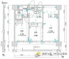 福岡県福岡市博多区半道橋1丁目(マンション)の賃貸物件の間取り