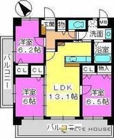 福岡県福岡市東区松田3丁目(マンション)の賃貸物件の間取り