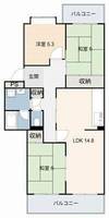 パストラルハイム明徳1番館505の間取り