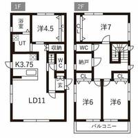 愛知県名古屋市名東区猪高台1丁目(一戸建)の賃貸物件の間取り