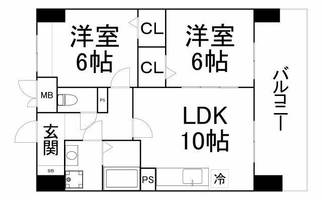 大阪府大阪市城東区森之宮2丁目(マンション)の賃貸物件の間取り