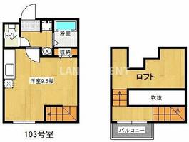 ピュール西新の間取り