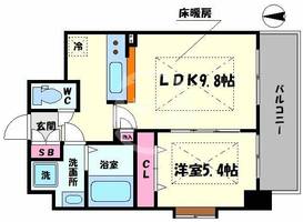 ラムール玉造の間取り