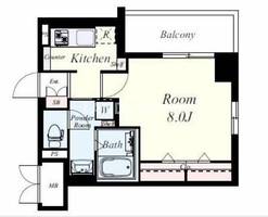 福岡県福岡市博多区住吉2丁目(マンション)の賃貸物件の間取り