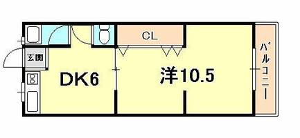 シルバーハイツ大石102の間取り