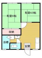 福岡県北九州市若松区白山1丁目(アパート)の賃貸物件の間取り