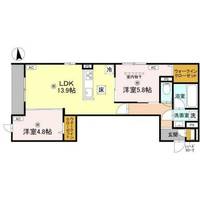 大阪府大阪市旭区高殿1丁目(アパート)の賃貸物件の間取り