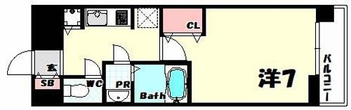 ラヴ神戸三宮の間取り