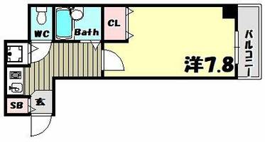 兵庫県神戸市中央区海岸通4丁目(マンション)の賃貸物件の間取り
