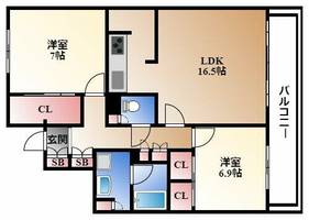 プライムメゾン矢田南の間取り