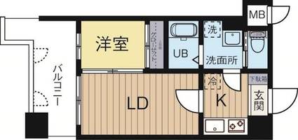 福岡県福岡市東区筥松2丁目(マンション)の賃貸物件の間取り