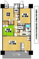 福岡県北九州市若松区山手町(マンション)の賃貸物件の間取り