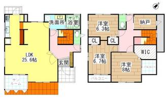 福岡県北九州市小倉南区企救丘4丁目(一戸建)の賃貸物件の間取り