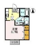 大阪府大東市氷野1丁目(アパート)の賃貸物件の間取り