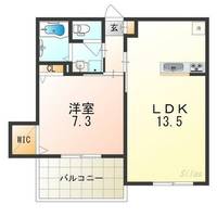 大阪府堺市西区上野芝向ヶ丘町2丁(アパート)の賃貸物件の間取り