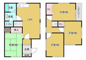 大阪府堺市東区北野田(一戸建)の賃貸物件の間取り