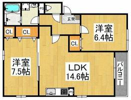 グラツィア堺の間取り