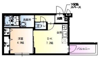 大阪府大阪市平野区喜連西1丁目(アパート)の賃貸物件の間取り