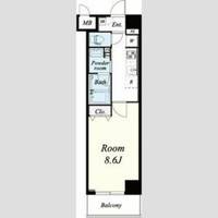 兵庫県西宮市与古道町(マンション)の賃貸物件の間取り
