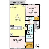 大阪府交野市郡津3丁目(アパート)の賃貸物件の間取り