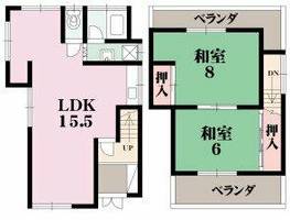 大阪府羽曳野市高鷲10丁目(一戸建)の賃貸物件の間取り