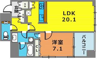 ワコーレディアルクス元町903の間取り