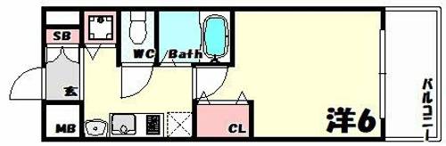 プレサンス神戸裁判所前デリシアの間取り