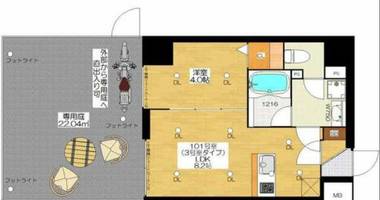 大阪府大阪市北区豊崎1丁目(マンション)の賃貸物件の間取り